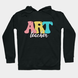 Art Teacher Groovy Colorful Hoodie